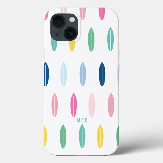 Rainbow Surfboard Personalized Case-Mate iPhone Case (Back)