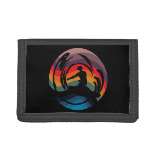 Rainbow Surfer Trifold Wallet