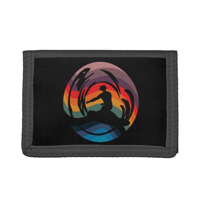Rainbow Surfer   Trifold Wallet (Front)