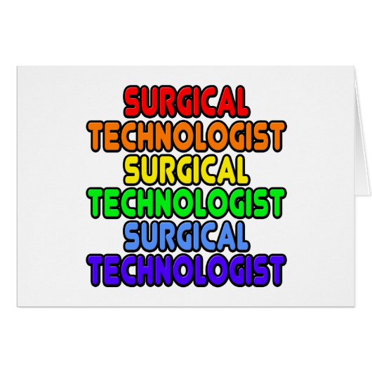 Rainbow Surgical Technologist Cards (Front Horizontal)