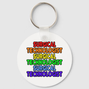 Rainbow Surgical Technologist Keychain