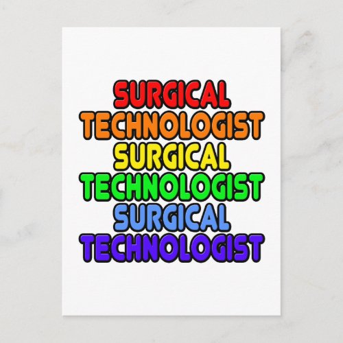 Rainbow Surgical Technologist Postcard