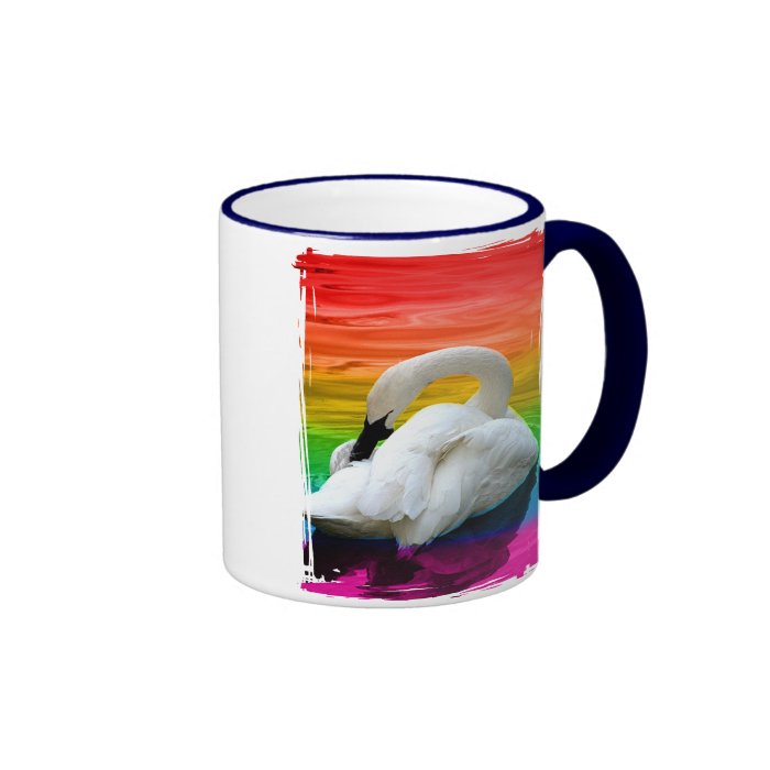 Rainbow Swan Coffee Mugs