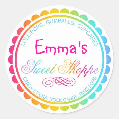 Rainbow Sweet Shoppe Stickers
