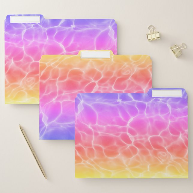 Rainbow Swimming Pool Photo File Folder (Set)