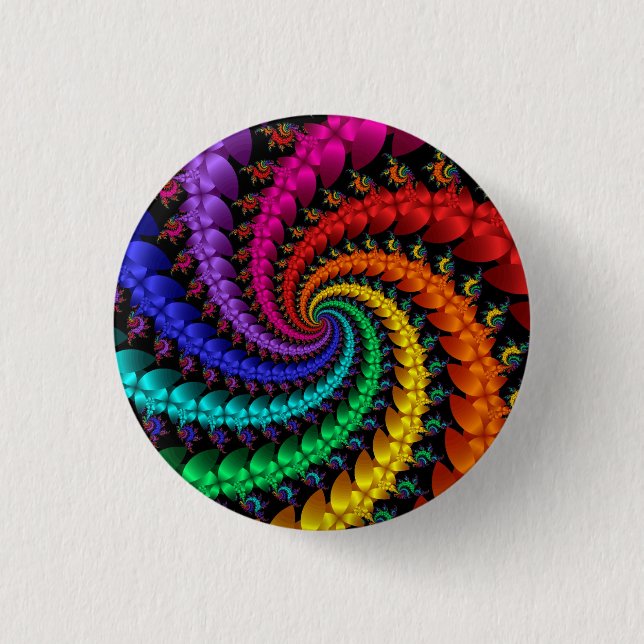 Rainbow Swirl -  Button (Front)