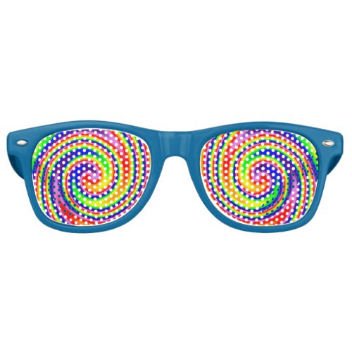 Rainbow Swirl Colorful Cheerful Fun Artistic Retro Sunglasses