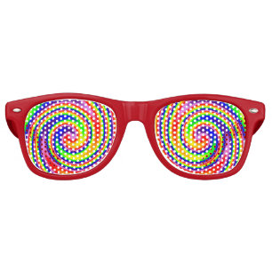 Rainbow Swirl Colorful Cheerful Fun Retro Sunglasses