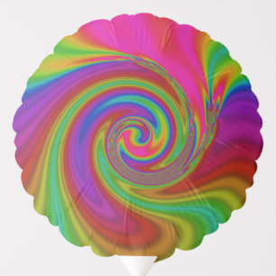 Rainbow Swirl Frosted Glass Balloon