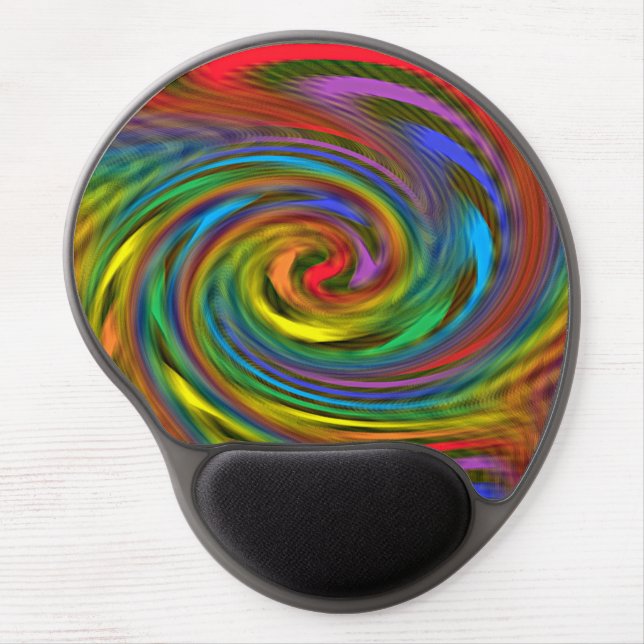 Rainbow Swirl Gel Mouse Pad (Front)