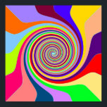 Rainbow swirl Groovy psychedelic pop art poster<br><div class="desc">with a groovy,  funky design of rainbow psychedelic swirls inspired by pop art from the 1960s and 1970s. This fun,  colourful,  bright design is sure to bring a smile.</div>
