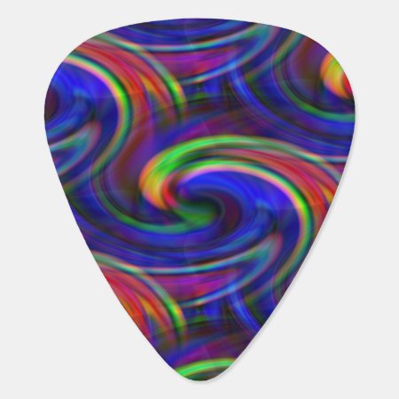 Rainbow Swirl Guitar Pick