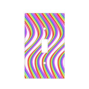 Rainbow Swirl Light Switch Cover