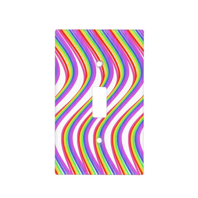 Rainbow Swirl Light Switch Cover (Front)