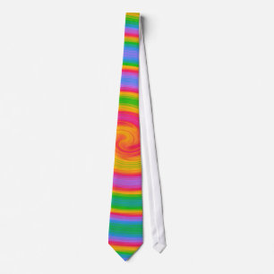 Rainbow Swirl Neck Tie