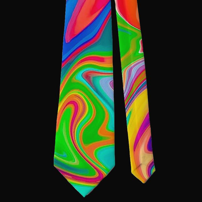 Rainbow swirl neck tie (Creator Uploaded)