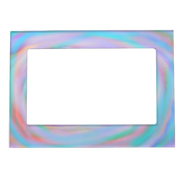 Rainbow Swirl Pattern Picture Frame (Front)