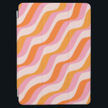 Rainbow Swirl Pink Orange Abstract Retro Sunshine iPad Air Cover<br><div class="desc">Abstract Retro Lines – Abstract Rainbow in Beige,  Pink and Orange.</div>