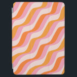 Rainbow Swirl Pink Orange Abstract Retro Sunshine iPad Air Cover<br><div class="desc">Abstract Retro Lines – Abstract Rainbow in Beige,  Pink and Orange.</div>