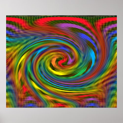 Rainbow Swirl Poster