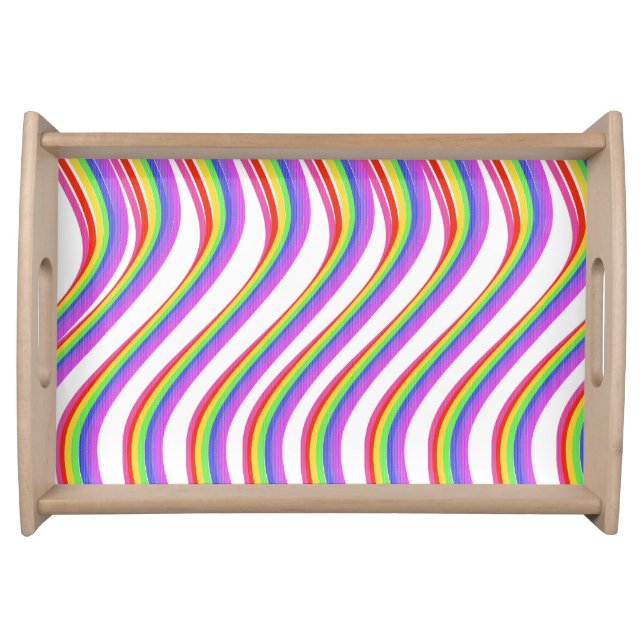 Rainbow Swirl Serving Tray (Front)
