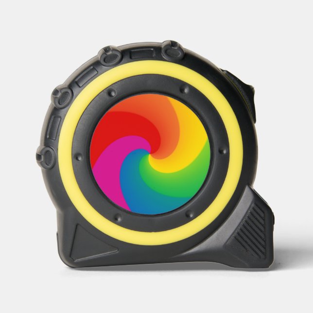 Rainbow Swirl Tape Measure (Front)