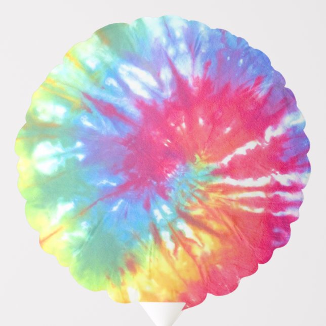 Rainbow Swirl Tie-Dye Balloon (Front)