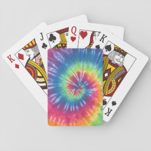 Rainbow Swirl Tie Dye Bicycle Playing Cards