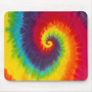 Rainbow Swirl Tie Dye Groovy Cool Colorful Mouse Pad