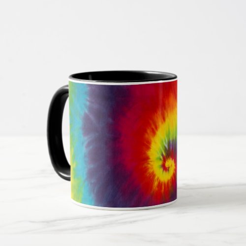 Rainbow Swirl Tie Dye Groovy Cool Colorful Mug