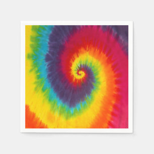 Rainbow Swirl Tie Dye Groovy Cool Colorful Napkins