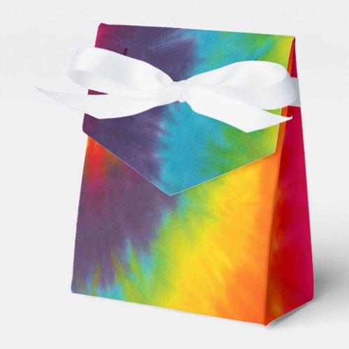 Rainbow Swirl Tie Dye Groovy Cool Colorful Party Favor Boxes