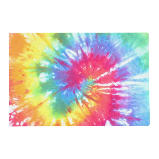 Rainbow Swirl Tie-Dye Placemat (Front)