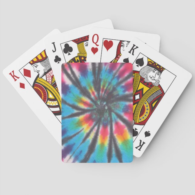 Rainbow Swirl Tie Dye Playing Cards (Back)