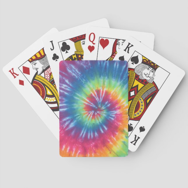 Rainbow Swirl Tie Dye Playing Cards (Back)