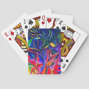 Rainbow Swirl Trippy Glow Stick Poker Cards