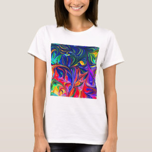 Rainbow Swirl Trippy Glow Stick T-Shirt