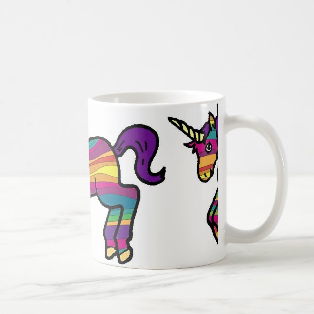 Rainbow Swirl Unicorn Coffee Mug (Right)