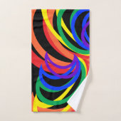 Rainbow Swirls Abstract Bath Towels (Hand Towel)