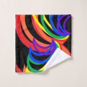 Rainbow Swirls Abstract Bath Towels (Wash Cloth)