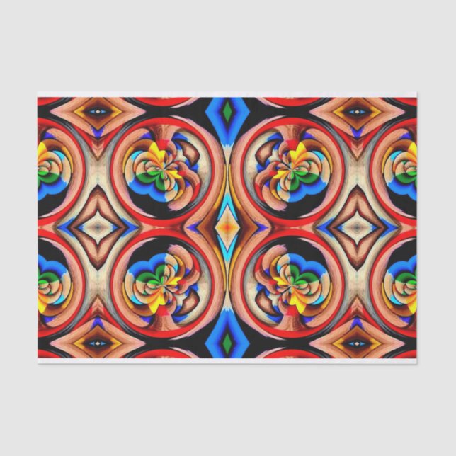 Rainbow Swirls Abstract Tissue Paper (Front)