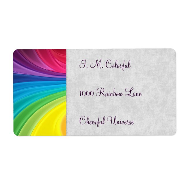 Rainbow Swirls Label (Front)