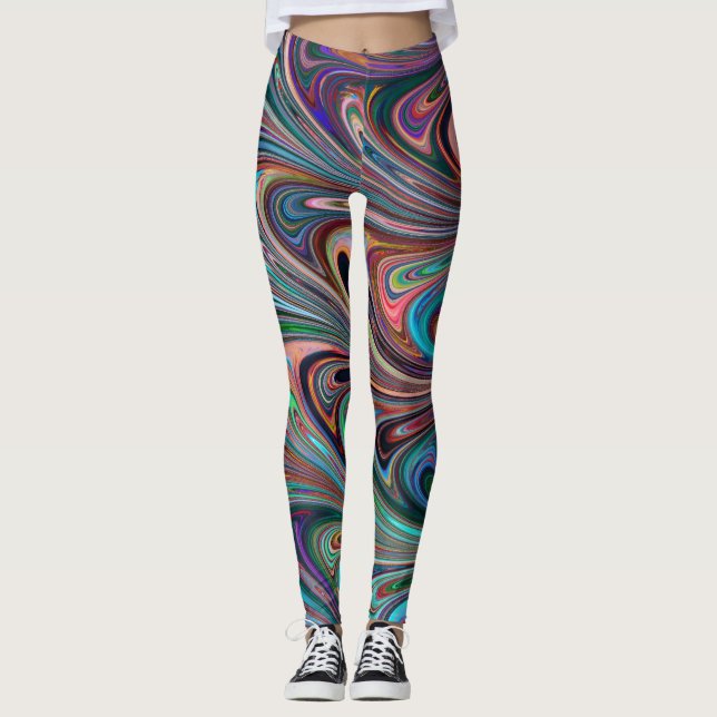 rainbow swirls leggings (Front)