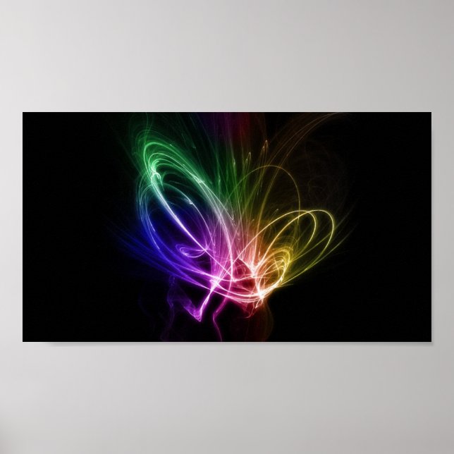 Rainbow Swirls Poster (Front)