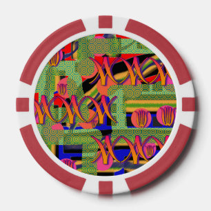 Rainbow Symbols Poker Chips