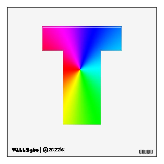 Rainbow T Wall Decal (Front)
