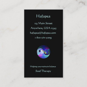 Rainbow Taijitu Yin Yang Business Card