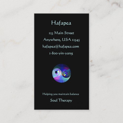 Yin Yang Standard Card Business Card Template