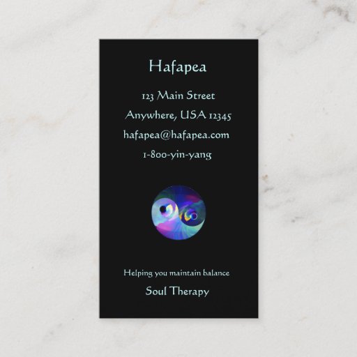 Customizable Yin Yang Standard Card Business Card Template