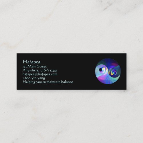 Yin Yang Skinny Card Business Card